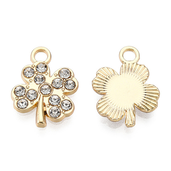 PandaHall Alloy Pendants, with Crystal Rhinestones, Cadmium Free & Lead Free, Clover, Light Gold, 15x12x2.5mm, Hole: 1.8mm Alloy+Rhinestone..., Clear
PandaHall Alloy Pendants, with Crystal Rhinestones, Cadmium Free & Lead Free, Clover, Light Gold, 15x12x2.5mm, Hole: 1.8mm Alloy+Rhinestone..., Clear