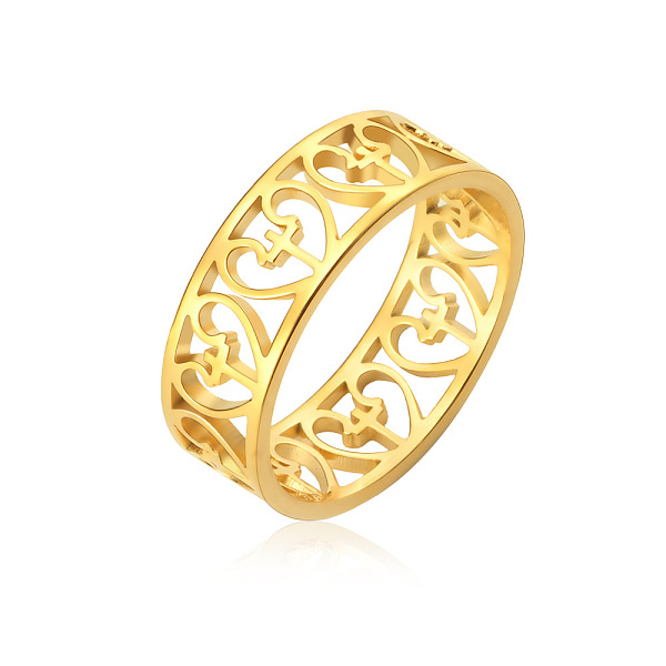 PandaHall Heart with Cross Stainless Steel Hollow Finger Ring, Golden, US Size 10(19.8mm) Stainless Steel Heart
PandaHall Heart with Cross Stainless Steel Hollow Finger Ring, Golden, US Size 10(19.8mm) Stainless Steel Heart