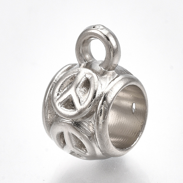 PandaHall CCB Plastic Tube Bails, Loop Bails, Rondelle with Peace Sign, Platinum, 14.5x8.5x10.5mm, Hole: 2mm Plastic Rondelle
PandaHall CCB Plastic Tube Bails, Loop Bails, Rondelle with Peace Sign, Platinum, 14.5x8.5x10.5mm, Hole: 2mm Plastic Rondelle