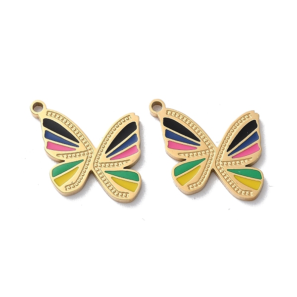 PandaHall Ion Plating(IP) 304 Stainless Steel Pendants, with Enamel, Butterfly Charm, Golden, 13.5x15.5x1.5mm, Hole: 1.4mm Stainless...
PandaHall Ion Plating(IP) 304 Stainless Steel Pendants, with Enamel, Butterfly Charm, Golden, 13.5x15.5x1.5mm, Hole: 1.4mm Stainless...
