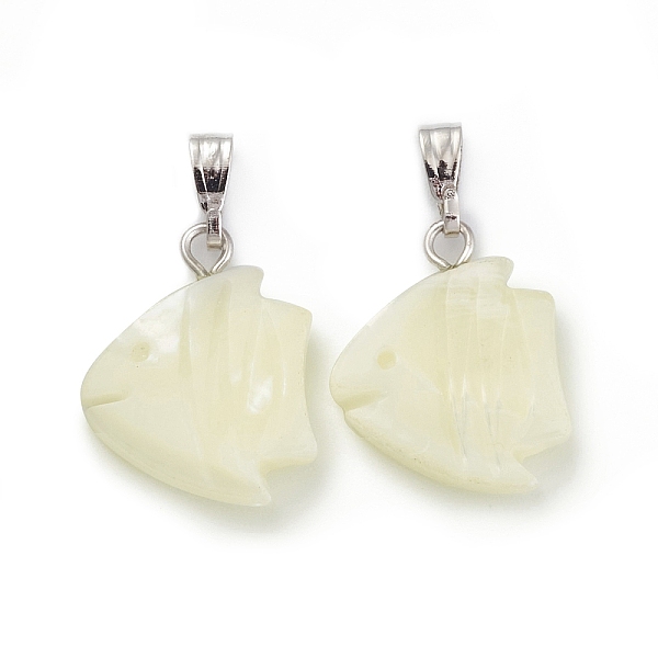 PandaHall Natural Trochid Shell/Trochus Shell Pendants, Fish Charms, with Platinum Tone Iron Findings, Seashell Color, Fit for 1.2mm...
PandaHall Natural Trochid Shell/Trochus Shell Pendants, Fish Charms, with Platinum Tone Iron Findings, Seashell Color, Fit for 1.2mm...