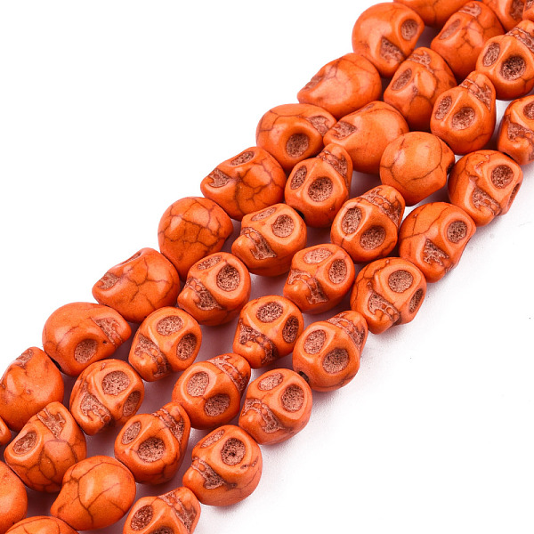 PandaHall Synthetical Turquoise Beads Strands, Dyed, Skull, for Halloween, Orange Red, 10x8x7.5mm, Hole: 1.5mm, about 35pcs/strand Synthetic...
PandaHall Synthetical Turquoise Beads Strands, Dyed, Skull, for Halloween, Orange Red, 10x8x7.5mm, Hole: 1.5mm, about 35pcs/strand Synthetic...