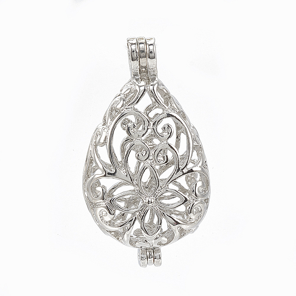PandaHall Brass Cage Pendant, Hollow, teardrop, Platinum, 30x16x8mm, Hole: 3x2mm, Inner Measure: 19x14mm Brass Teardrop
PandaHall Brass Cage Pendant, Hollow, teardrop, Platinum, 30x16x8mm, Hole: 3x2mm, Inner Measure: 19x14mm Brass Teardrop