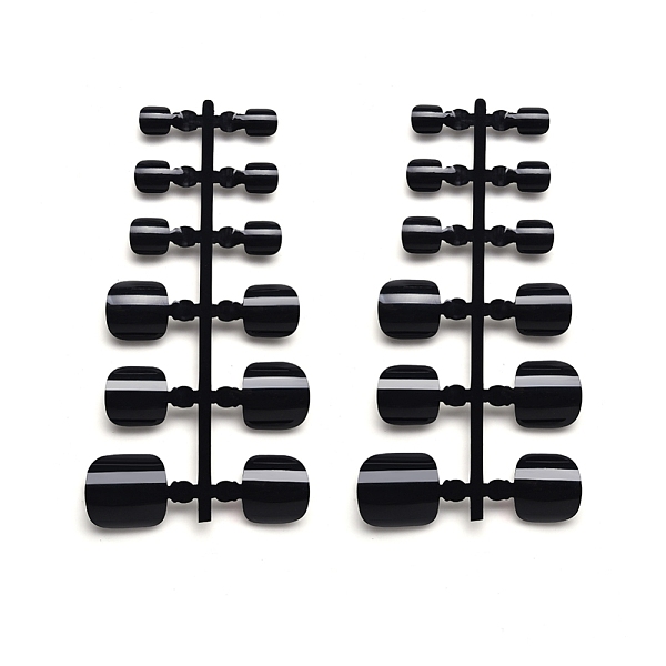 PandaHall Solid Color Plastic Seamless Toe False Nail, Practice Manicure Nail Art Tool, Black, 8~20x7~18x2~6mm, 24pcs/strand. Plastic None...
PandaHall Solid Color Plastic Seamless Toe False Nail, Practice Manicure Nail Art Tool, Black, 8~20x7~18x2~6mm, 24pcs/strand. Plastic None...