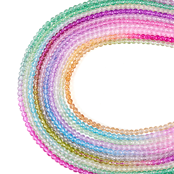 PandaHall 10 Strands 10 Colors Transparent Gradient Color Glass Beads Strands, Faceted Round, Mixed Color, 3x2.8mm, Hole: 0.9mm, about..., Multicolor
PandaHall 10 Strands 10 Colors Transparent Gradient Color Glass Beads Strands, Faceted Round, Mixed Color, 3x2.8mm, Hole: 0.9mm, about..., Multicolor