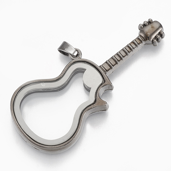 PandaHall Alloy Magnetic Locket Big Pendants, with Glass, Guitar, Gunmetal, 29x66x8mm, Hole: 4x6mm, Inner Measure: 11.5x27mm Alloy Musical...
PandaHall Alloy Magnetic Locket Big Pendants, with Glass, Guitar, Gunmetal, 29x66x8mm, Hole: 4x6mm, Inner Measure: 11.5x27mm Alloy Musical...