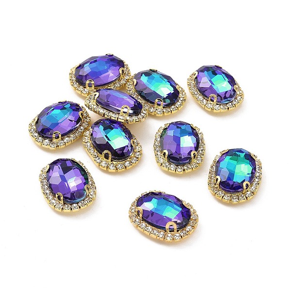 PandaHall Oval Sew on Rhinestone, Faceted Glass Rhinestone, Multi-Strand Links, with Golden Tone Brass Rhinestone Settings, Bermuda Blue...
PandaHall Oval Sew on Rhinestone, Faceted Glass Rhinestone, Multi-Strand Links, with Golden Tone Brass Rhinestone Settings, Bermuda Blue...