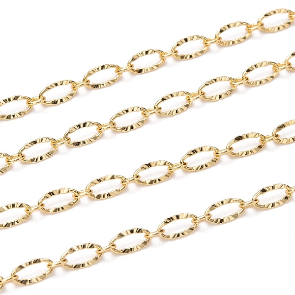 PandaHall Brass Dapped Chains, with Spool, Long-lasting Plated, Unwelded, Textured, Golden, 6.5x3x0.5mm, about 32.8 Feet(10m)/roll Brass
PandaHall Brass Dapped Chains, with Spool, Long-lasting Plated, Unwelded, Textured, Golden, 6.5x3x0.5mm, about 32.8 Feet(10m)/roll Brass