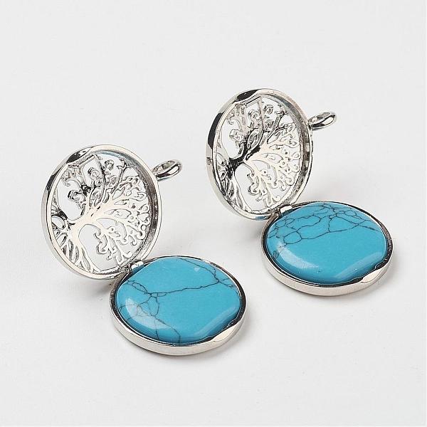 PandaHall Synthetic Turquoise Pendants, with Brass Diffuser Locket Findings, Flat Round with Tree, 31x26x8mm, Hole: 4mm Synthetic Turquoise...
PandaHall Synthetic Turquoise Pendants, with Brass Diffuser Locket Findings, Flat Round with Tree, 31x26x8mm, Hole: 4mm Synthetic Turquoise...