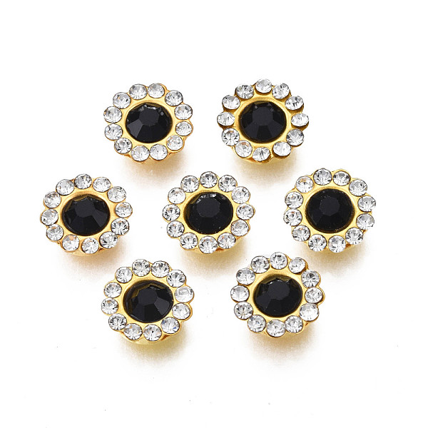 PandaHall Sew on Rhinestone, Glass Rhinestone, with Iron Prong Settings, Faceted, Flower, Jet, 9x4mm, Hole: 1.2mm Glass Rhinestone Flower..., Black
PandaHall Sew on Rhinestone, Glass Rhinestone, with Iron Prong Settings, Faceted, Flower, Jet, 9x4mm, Hole: 1.2mm Glass Rhinestone Flower..., Black