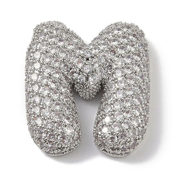 PandaHall Rack Plating Brass Micro Pave Clear Cubic Zirconia Pendants, Long-Lasting Plated, Platium, Letter M,30x27x6.5mm, Hole: 4x2.5mm..., Silver
PandaHall Rack Plating Brass Micro Pave Clear Cubic Zirconia Pendants, Long-Lasting Plated, Platium, Letter M,30x27x6.5mm, Hole: 4x2.5mm..., Silver