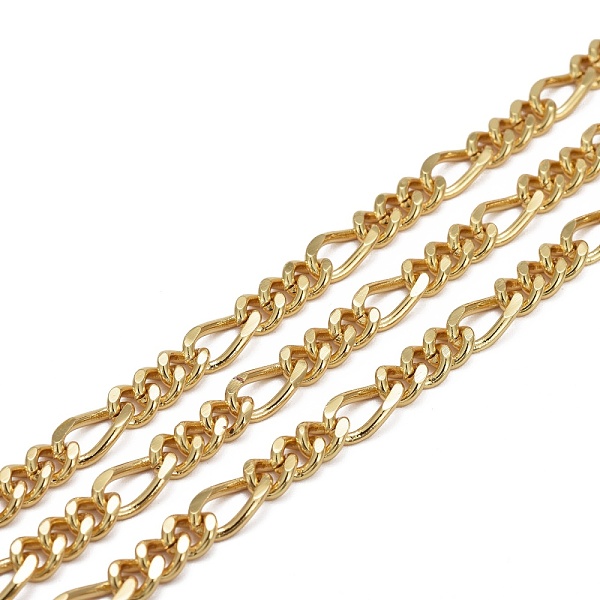 PandaHall Brass Figaro Chains, with Spool, Long-Lasting Plated, Soldered, Real 18K Gold Plated, 7x6x2mm, 11.5x6x2mm, about 16.4 Feet...
PandaHall Brass Figaro Chains, with Spool, Long-Lasting Plated, Soldered, Real 18K Gold Plated, 7x6x2mm, 11.5x6x2mm, about 16.4 Feet...