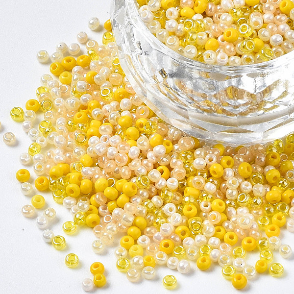 PandaHall Glass Round Seed Beads, Round Hole, Mixed Style, Colorful, 2~2.5x1.5~2mm, Hole: 0.8mm, about 450g/pound Glass
PandaHall Glass Round Seed Beads, Round Hole, Mixed Style, Colorful, 2~2.5x1.5~2mm, Hole: 0.8mm, about 450g/pound Glass