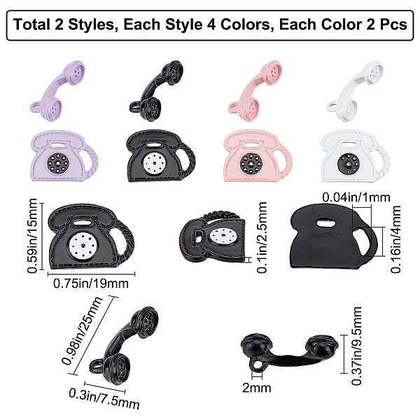 PandaHall SUNNYCLUE 1 Box 16Pcs 8 Styles Telephone Charm Bulk Colorful Alloy Phone Receiver Pendants Spray Painted for Jewelry Making Charms..., Multicolor
PandaHall SUNNYCLUE 1 Box 16Pcs 8 Styles Telephone Charm Bulk Colorful Alloy Phone Receiver Pendants Spray Painted for Jewelry Making Charms..., Multicolor