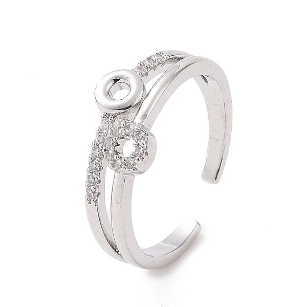 PandaHall Clear Cubic Zirconia Circle Ring Open Cuff Ring, Brass Jewelry for Women, Platinum, Inner Diameter: 16mm Brass+Cubic Zirconia...
PandaHall Clear Cubic Zirconia Circle Ring Open Cuff Ring, Brass Jewelry for Women, Platinum, Inner Diameter: 16mm Brass+Cubic Zirconia...