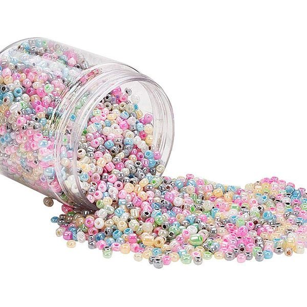 PandaHall 8/0 Round Glass Seed Beads, Colorful, 3mm, Hole: 1mm, about 2000pcs/box Glass Multicolor
PandaHall 8/0 Round Glass Seed Beads, Colorful, 3mm, Hole: 1mm, about 2000pcs/box Glass Multicolor