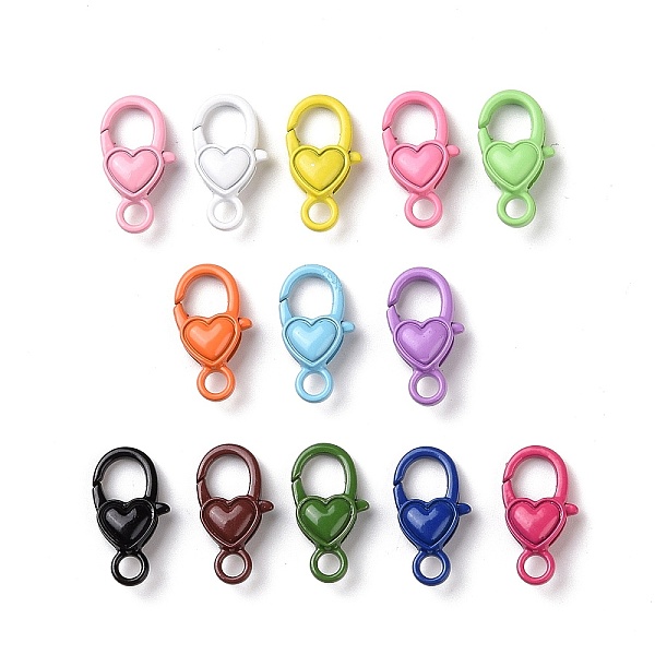 PandaHall Spray Painted Alloy Lobster Claw Clasps, Oval with Heart Pattern, Mixed Color, 17x9x4mm, Hole: 2.5mm, inner diameter: 5mm Alloy..., Multicolor
PandaHall Spray Painted Alloy Lobster Claw Clasps, Oval with Heart Pattern, Mixed Color, 17x9x4mm, Hole: 2.5mm, inner diameter: 5mm Alloy..., Multicolor