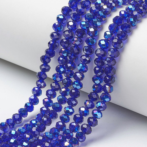 PandaHall Electroplate Glass Beads Strands, Half Plated, Blue Plated, Faceted, Rondelle, Royal Blue, 6x5mm, Hole: 1mm, about 85~88pcs/strand...
PandaHall Electroplate Glass Beads Strands, Half Plated, Blue Plated, Faceted, Rondelle, Royal Blue, 6x5mm, Hole: 1mm, about 85~88pcs/strand...