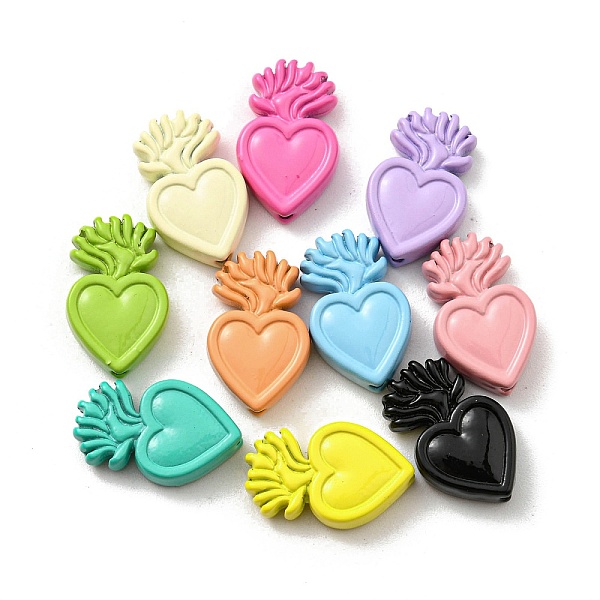 PandaHall Spray Painted Alloy Beads, Lead Free & Cadmium Free, Sacred Heart, Mixed Color, 16x10x3.5mm, Hole: 1.2mm Alloy Heart Multicolor
PandaHall Spray Painted Alloy Beads, Lead Free & Cadmium Free, Sacred Heart, Mixed Color, 16x10x3.5mm, Hole: 1.2mm Alloy Heart Multicolor