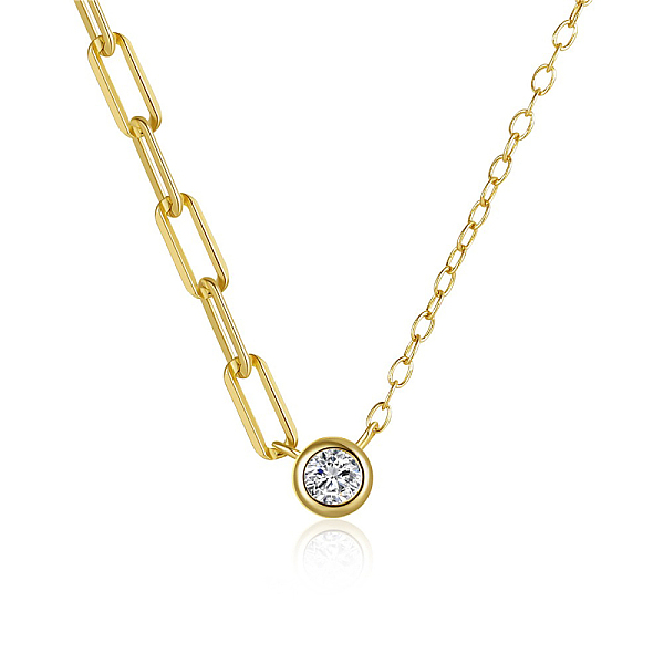 PandaHall 925 Sterling Silver Round Zircon Necklace, Cable Chains Sterling Silver Round
PandaHall 925 Sterling Silver Round Zircon Necklace, Cable Chains Sterling Silver Round