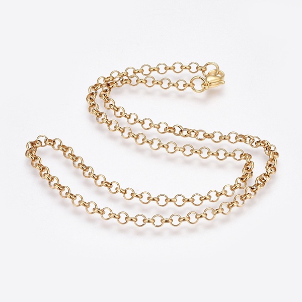 PandaHall 304 Stainless Steel Rolo Chain Necklaces, with 304 Stainless Steel Beads and Clasps, Golden, 17.2 inch(43.8cm), 4mm 304 Stainless...
PandaHall 304 Stainless Steel Rolo Chain Necklaces, with 304 Stainless Steel Beads and Clasps, Golden, 17.2 inch(43.8cm), 4mm 304 Stainless...