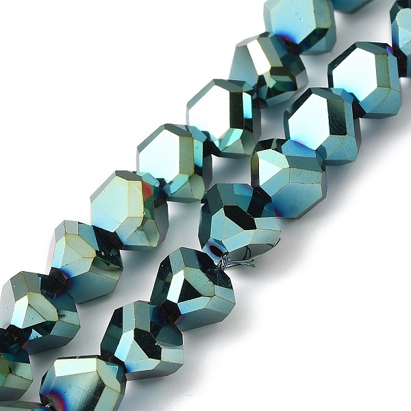 PandaHall Electroplate Glass Beads Strands, Faceted, Triangle, Green Plated, 8~9x8.5~9x8.5~9mm, Hole: 1.5mm, about 50pcs/strand, 16.69''...
PandaHall Electroplate Glass Beads Strands, Faceted, Triangle, Green Plated, 8~9x8.5~9x8.5~9mm, Hole: 1.5mm, about 50pcs/strand, 16.69''...