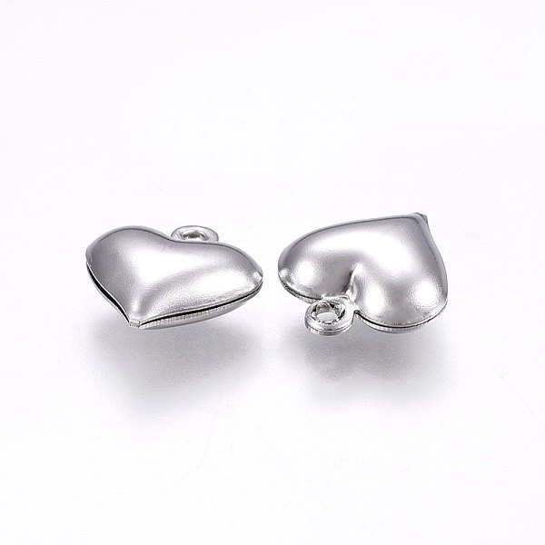 PandaHall 304 Stainless Steel Charms, Puffed Heart, Stainless Steel Color, 13x11.5x4.5mm, Hole: 1.2mm 304 Stainless Steel Heart
PandaHall 304 Stainless Steel Charms, Puffed Heart, Stainless Steel Color, 13x11.5x4.5mm, Hole: 1.2mm 304 Stainless Steel Heart