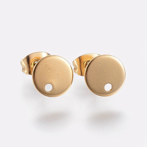 PandaHall Ion Plating(IP) 304 Stainless Steel Stud Earring Findings, with Loop and Flat Plate, Ear Nuts/Earring Backs, Flat Round, Golden...
PandaHall Ion Plating(IP) 304 Stainless Steel Stud Earring Findings, with Loop and Flat Plate, Ear Nuts/Earring Backs, Flat Round, Golden...