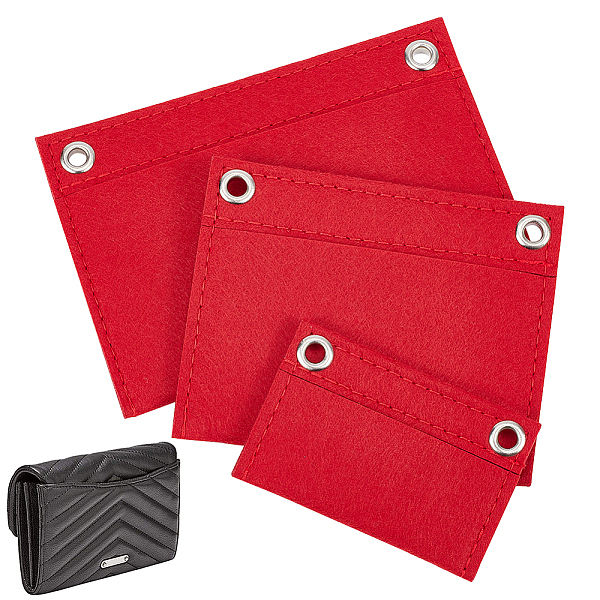 PandaHall WADORN 3Pcs 3 Style Felt Purse Organizer Insert, Tote Shaper Premium Felt Bag Accessories, with Iron Grommets, Rectangle, Red...
PandaHall WADORN 3Pcs 3 Style Felt Purse Organizer Insert, Tote Shaper Premium Felt Bag Accessories, with Iron Grommets, Rectangle, Red...
