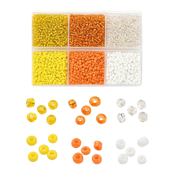 PandaHall 4500Pcs 6 Style 12/0 Glass Seed Beads, Silver Lined & Opaque Colours, Round Hole Beads, Yellow, 2mm, Hole: 1mm, 750pcs/color Glass...
PandaHall 4500Pcs 6 Style 12/0 Glass Seed Beads, Silver Lined & Opaque Colours, Round Hole Beads, Yellow, 2mm, Hole: 1mm, 750pcs/color Glass...