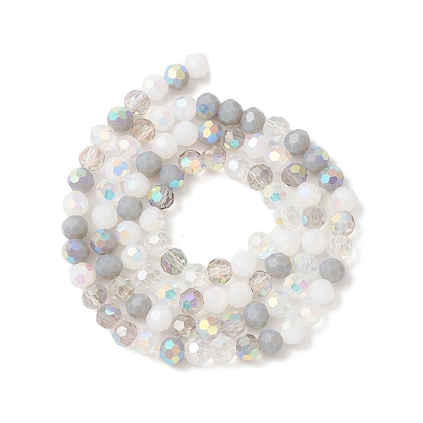 PandaHall Electroplate Glass Beads Strands, Faceted(32 Facets), Half AB Color Plated, Round, WhiteSmoke, 6x5mm, Hole: 1.4mm, about..., White
PandaHall Electroplate Glass Beads Strands, Faceted(32 Facets), Half AB Color Plated, Round, WhiteSmoke, 6x5mm, Hole: 1.4mm, about..., White
