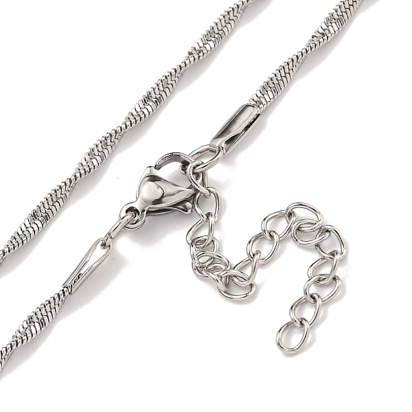 PandaHall 304 Stainless Steel Snake Chain Necklaces, Stainless Steel Color, 17.91x0.09 inch(45.5x0.22cm) 304 Stainless Steel
PandaHall 304 Stainless Steel Snake Chain Necklaces, Stainless Steel Color, 17.91x0.09 inch(45.5x0.22cm) 304 Stainless Steel