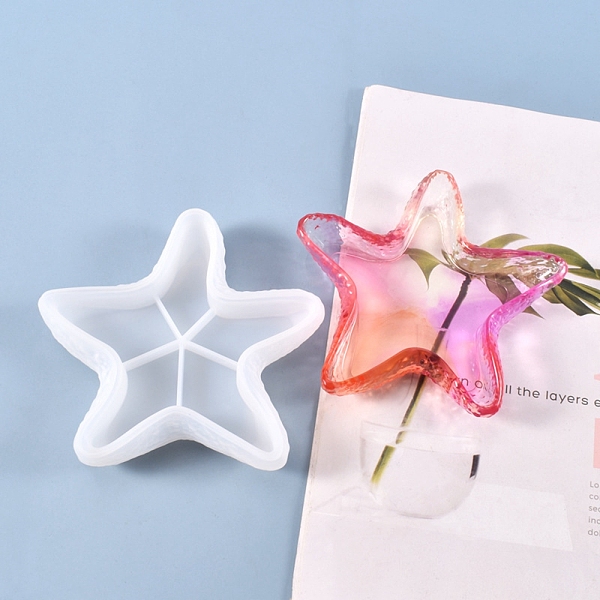 PandaHall Dish Tray Silicone Molds, Large Starfish Storage Box Epoxy Casting Mould, for DIY Trinket Container/Fruit Snack Plate, White...
PandaHall Dish Tray Silicone Molds, Large Starfish Storage Box Epoxy Casting Mould, for DIY Trinket Container/Fruit Snack Plate, White...