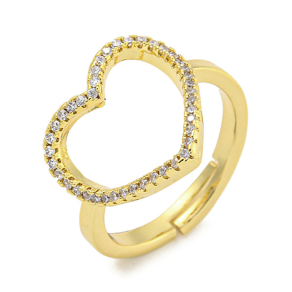 PandaHall Heart Rack Plating Brass Micro Pave Cubic Zirconia Heart Adjustable Rings for Women, Cadmium Free & Lead Free, Long-Lasting Plated..., Clear
PandaHall Heart Rack Plating Brass Micro Pave Cubic Zirconia Heart Adjustable Rings for Women, Cadmium Free & Lead Free, Long-Lasting Plated..., Clear