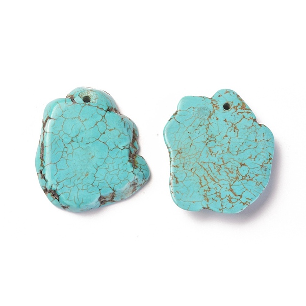 PandaHall Natural Howlite Pendants, Dyed, Nuggets, Turquoise, 32~42x31~34x5~6mm, Hole: 2mm Howlite Nuggets Green
PandaHall Natural Howlite Pendants, Dyed, Nuggets, Turquoise, 32~42x31~34x5~6mm, Hole: 2mm Howlite Nuggets Green