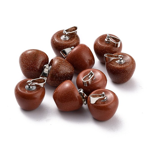 PandaHall Synyhetic Goldstone Pendants, with Platinum Brass Loops, Apple, 14~15x14x14mm, Hole: 6x3mm Goldstone Fruit
PandaHall Synyhetic Goldstone Pendants, with Platinum Brass Loops, Apple, 14~15x14x14mm, Hole: 6x3mm Goldstone Fruit