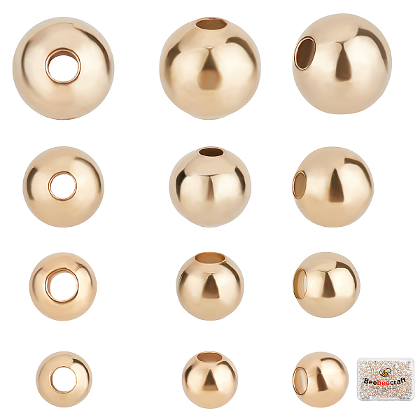 PandaHall Beebeecraft 200Pcs 4 Size 24K Gold Plated Beads 3.5mm 4mm 5mm 6mm Round Smooth Spacer Beads Tarnish Resistant Seamless for...
PandaHall Beebeecraft 200Pcs 4 Size 24K Gold Plated Beads 3.5mm 4mm 5mm 6mm Round Smooth Spacer Beads Tarnish Resistant Seamless for...