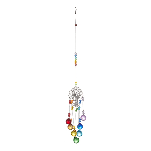 PandaHall Life of Tree Suncatchers, Quartz Crystal Wall Hanging Decoration, for Home Offices Amulet Ornament, Colorful, 415mm Quartz Crystal...
PandaHall Life of Tree Suncatchers, Quartz Crystal Wall Hanging Decoration, for Home Offices Amulet Ornament, Colorful, 415mm Quartz Crystal...