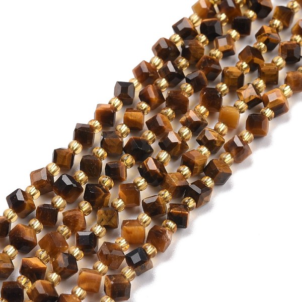 PandaHall Natural Tiger Eye Beads Strands, with Seed Beads, Faceted, Diagonal Cube Beads, 5~6x5~6x4~5mm, Hole: 1mm, about 49~55pcs/strand...
PandaHall Natural Tiger Eye Beads Strands, with Seed Beads, Faceted, Diagonal Cube Beads, 5~6x5~6x4~5mm, Hole: 1mm, about 49~55pcs/strand...
