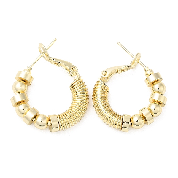 PandaHall Punk Style Brass Hoop Earrings, Textured Ring, for Men Women, Real 16K Gold Plated, 24x21x5mm Brass
PandaHall Punk Style Brass Hoop Earrings, Textured Ring, for Men Women, Real 16K Gold Plated, 24x21x5mm Brass