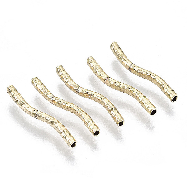 PandaHall Brass Curved Tube Beads, Curved Tube Noodle Beads, Fancy Cut, Nickel Free, Real 18K Gold Plated, 19x2mm, Hole: 1.2mm Brass Tube
PandaHall Brass Curved Tube Beads, Curved Tube Noodle Beads, Fancy Cut, Nickel Free, Real 18K Gold Plated, 19x2mm, Hole: 1.2mm Brass Tube