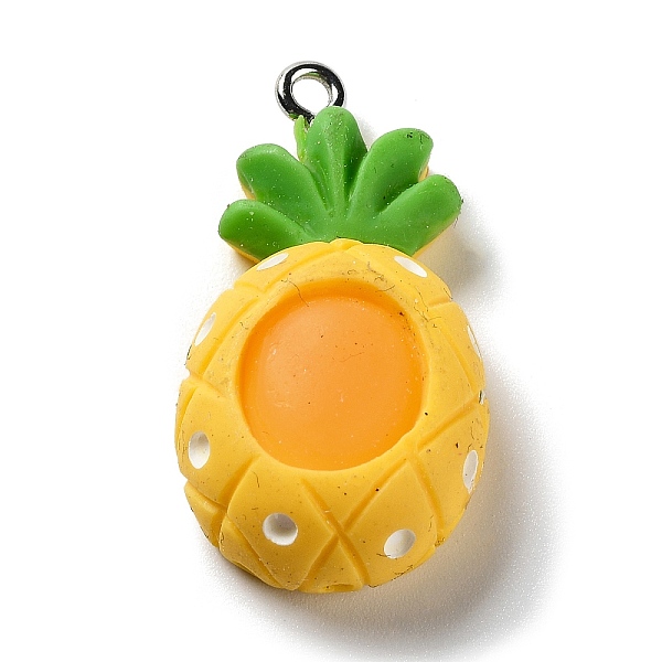 PandaHall Fruits Opaque Resin Pendants, with Platinum Plated Iron Loops, Pineapple, 30x16.5x8mm, Hole: 2mm Iron+Resin Pineapple Gold
PandaHall Fruits Opaque Resin Pendants, with Platinum Plated Iron Loops, Pineapple, 30x16.5x8mm, Hole: 2mm Iron+Resin Pineapple Gold