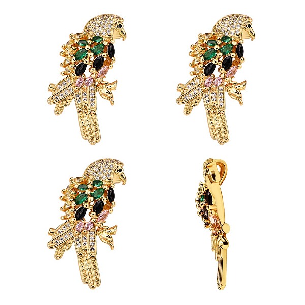 PandaHall 4Pcs Rack Plating Brass Micro Pave Cubic Zirconia Pendants, Cadmium Free & Lead Free, Real 18K Gold Plated, Bird, Green, 30x15x5mm...
PandaHall 4Pcs Rack Plating Brass Micro Pave Cubic Zirconia Pendants, Cadmium Free & Lead Free, Real 18K Gold Plated, Bird, Green, 30x15x5mm...