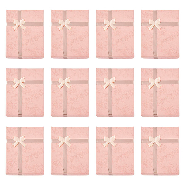 PandaHall Cardboard Jewelry Set Box, for Necklace, Ring, Earring Packaging, with Bowknot Ribbon Outside and White Sponge Inside, Rectangle..., Pink
PandaHall Cardboard Jewelry Set Box, for Necklace, Ring, Earring Packaging, with Bowknot Ribbon Outside and White Sponge Inside, Rectangle..., Pink