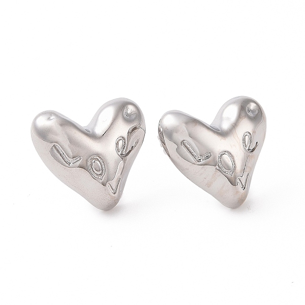 PandaHall Brass Heart Stud Earrings for Women, Real Platinum Plated, 16x17mm, Pin: 0.7mm Brass Heart
PandaHall Brass Heart Stud Earrings for Women, Real Platinum Plated, 16x17mm, Pin: 0.7mm Brass Heart