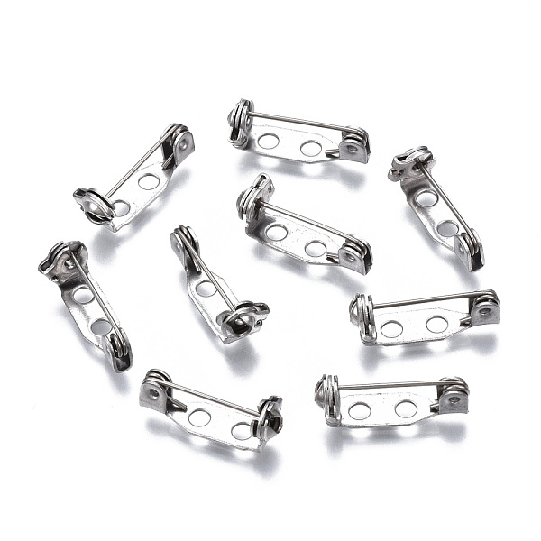PandaHall 201 Stainless Steel Brooch Pin Back Safety Catch Bar Pins, with 2 Holes, Stainless Steel Color, 17x4.5x6mm, Hole: 2mm, Pin: 0.5mm...
PandaHall 201 Stainless Steel Brooch Pin Back Safety Catch Bar Pins, with 2 Holes, Stainless Steel Color, 17x4.5x6mm, Hole: 2mm, Pin: 0.5mm...