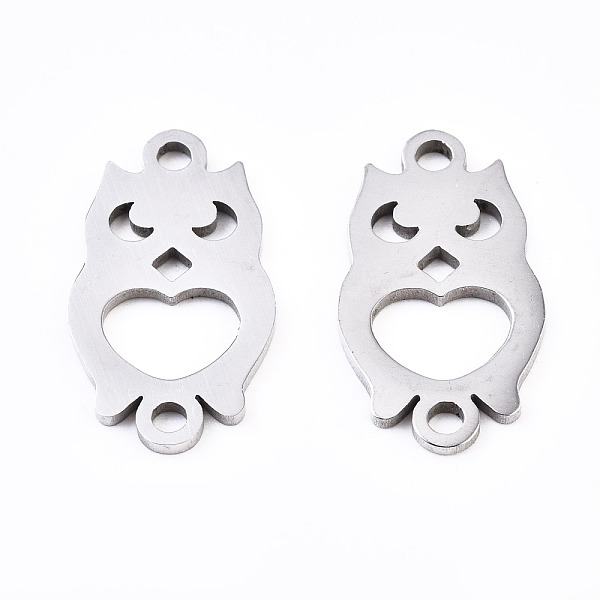 PandaHall 201 Stainless Steel Link Connectors, Laser Cut, Owl, Stainless Steel Color, 17x9.5x1mm, Hole: 1.5mm 201 Stainless Steel Owl
PandaHall 201 Stainless Steel Link Connectors, Laser Cut, Owl, Stainless Steel Color, 17x9.5x1mm, Hole: 1.5mm 201 Stainless Steel Owl