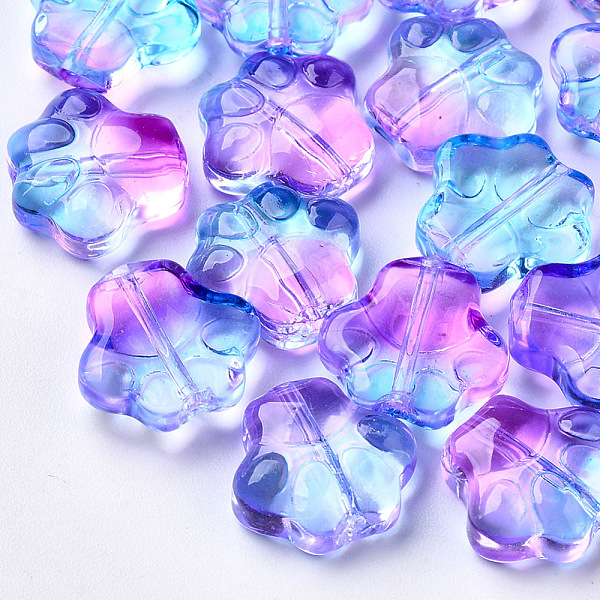 PandaHall Two Tone Transparent Spray Painted Glass Beads, Dog Paw Prints, Mauve, 11x12x4.5mm, Hole: 1mm Glass Dog Purple
PandaHall Two Tone Transparent Spray Painted Glass Beads, Dog Paw Prints, Mauve, 11x12x4.5mm, Hole: 1mm Glass Dog Purple