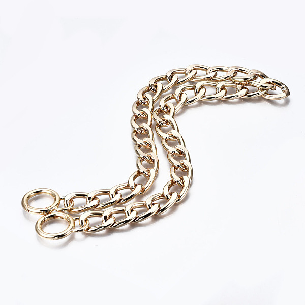 PandaHall Bag Chains Straps, Aluminum Curb Link Chains, with Alloy Spring Gate Ring, for Bag Replacement Accessories, Light Gold, 660x19mm...
PandaHall Bag Chains Straps, Aluminum Curb Link Chains, with Alloy Spring Gate Ring, for Bag Replacement Accessories, Light Gold, 660x19mm...