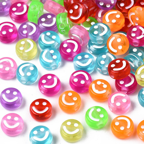 PandaHall Transparent Acrylic Beads, Flat Round with Enamel Smiling Face, Mixed Color, 7x4mm, Hole: 1.6mm, about 4150pcs/500g Acrylic Flat..., Multicolor
PandaHall Transparent Acrylic Beads, Flat Round with Enamel Smiling Face, Mixed Color, 7x4mm, Hole: 1.6mm, about 4150pcs/500g Acrylic Flat..., Multicolor